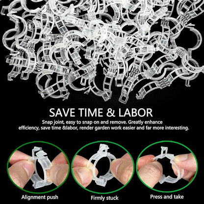 Piteno® 300Pcs Tomato Clips, Plastic Trellis Clips, Plant Support Clips