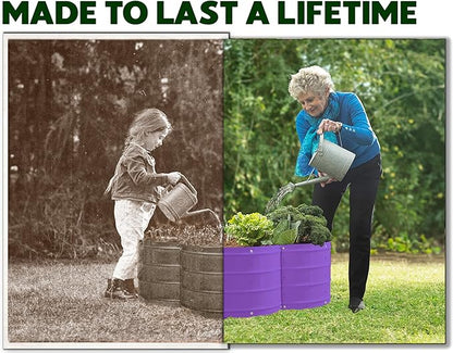 Plant & Plot Galvanized Raised Garden Beds Outdoor // 3×3×1 ft Planter Raised