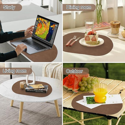 Faux Leather Placemats Set of 4