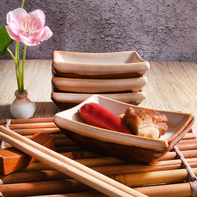 Ceramic Soy Sauce Dish Set of 4