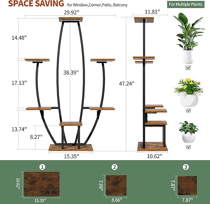 JUSTOGO Plant Stand Indoor