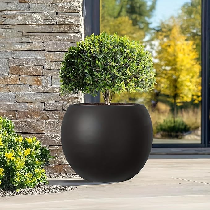17 H x 21" Dia Round Fiberstone Planter