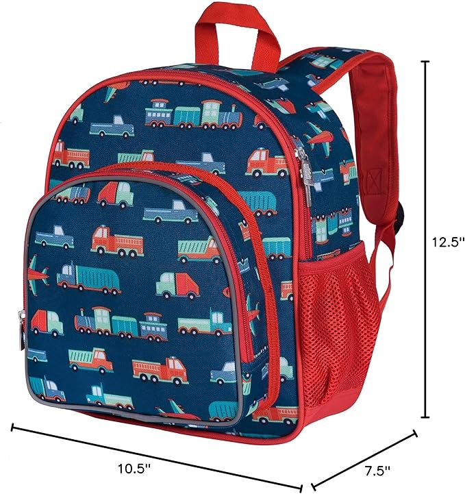 Wildkin 12-inch Kids Backpack – Padded, Adjustable, Ideal for Daycare & Travel - Transportation