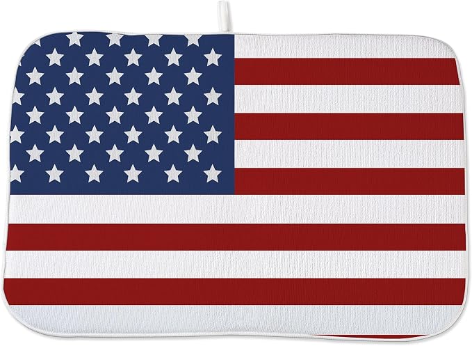 Independence Day Patriotic Dish Drying Mat