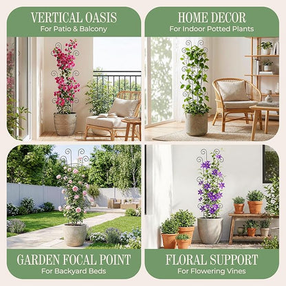 4 Pack 43 Inch Metal Plant Trellis