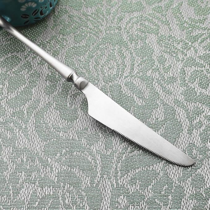 Gugrida Unique & Beautiful Flatware Set - 5 Piece Iridescent Silverware Sets | 18/10 Stainless Steel Reusable Cutlery Set | Utensils Service For 1 with Dessert Fork, Knife, Spoon, Dinner Fork