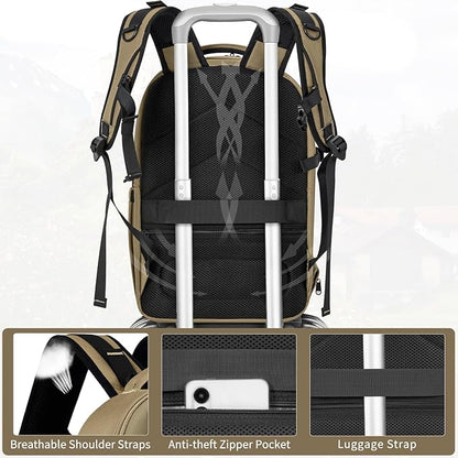 TORIBIO Camera Backpack, Hardshell DSLR Photography Camera Bag, Waterproof Hard Shell Camera Case with Tripod Holder & 15.6" Laptop Compartment Compatible with Canon/Nikon/Sony/DJI Mavic Drone