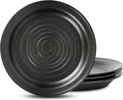 Stone Lain Orbit 4-Piece Dinner Plate Set Stoneware, Charcoal