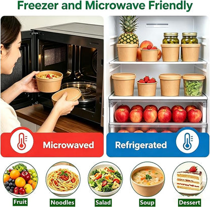 75 Pack 8oz Paper Soup Containers