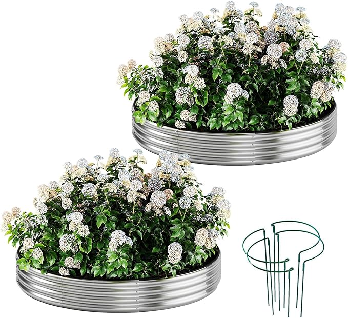 Galvanized Metal Planter Raised Garden Bed Kit