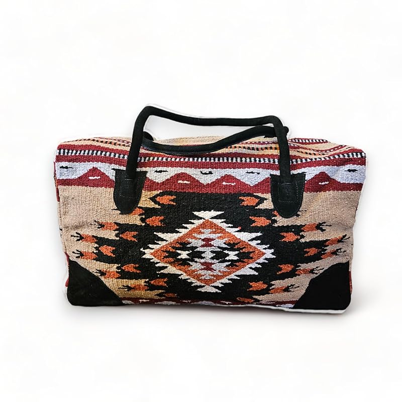 Southwestern Large Weekender Travel Bag Western Duffle Bag Boho Travel Bag (Del Rio)
