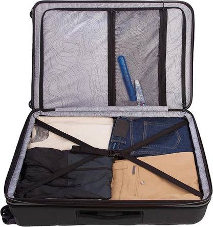 Eddie Bauer Glacier Checked 30" Luggage | Hardside | Spinner Wheels | Expandable | Lightweight | Travel Essentials - Carbon Grey