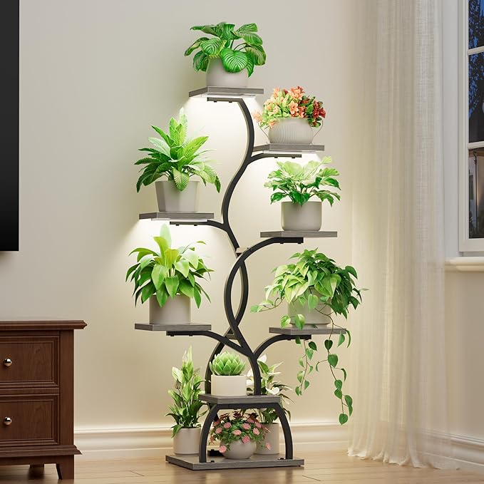 Plant Stand Indoor with Grow Light