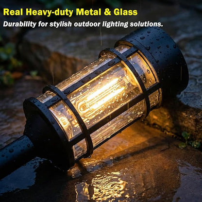 Solar Lights Outdoor Waterproof, 8 Pack 21" Solar Pathway Lights