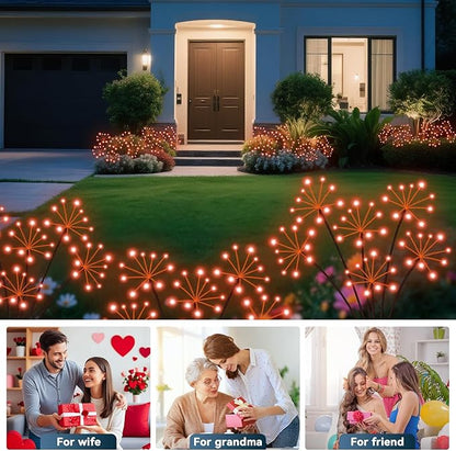 Solar Garden Lights 2 Pack Waterproof Swaying Starburst Light Solar Outdoor