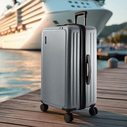 Luggage Sets 2 Piece, 24 Inch Suitcase and 28 Inch Luggage with Spinner Wheels, Durable Hard Shell Suitcase Set, Expandable Travel Suitcases with Wheels, Grey