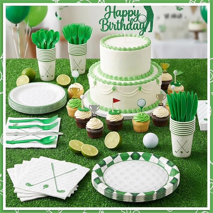 NatNarr Golf Party Supplies Set