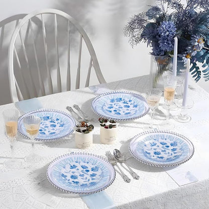U-QE 20Pcs Blue Plastic Plates