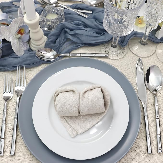 Silverware Set 60-Piece Bamboo Pattern Service