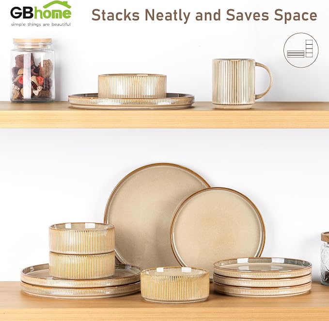 GBHOME Stoneware Dinnerware Sets