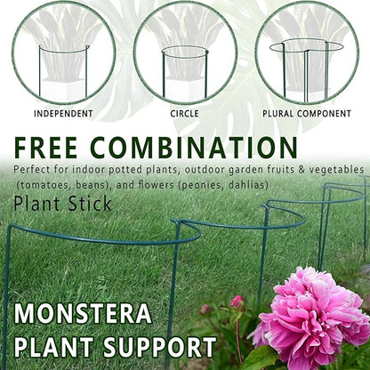 6 Pack Detachable & Assemblable Metal Plant Support Stakes