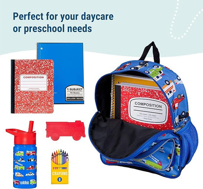 Wildkin 12-inch Kids Backpack – Padded, Adjustable, Ideal for Daycare & Travel - Heroes