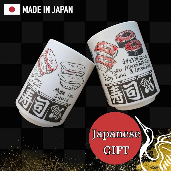 Japanese Tea Cups Sushi-Yunomi Mino Ware