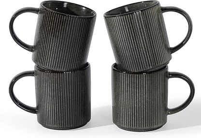 famiware Coffee Mug Set for 4, Star 16 oz Catering Mugs Cup Set
