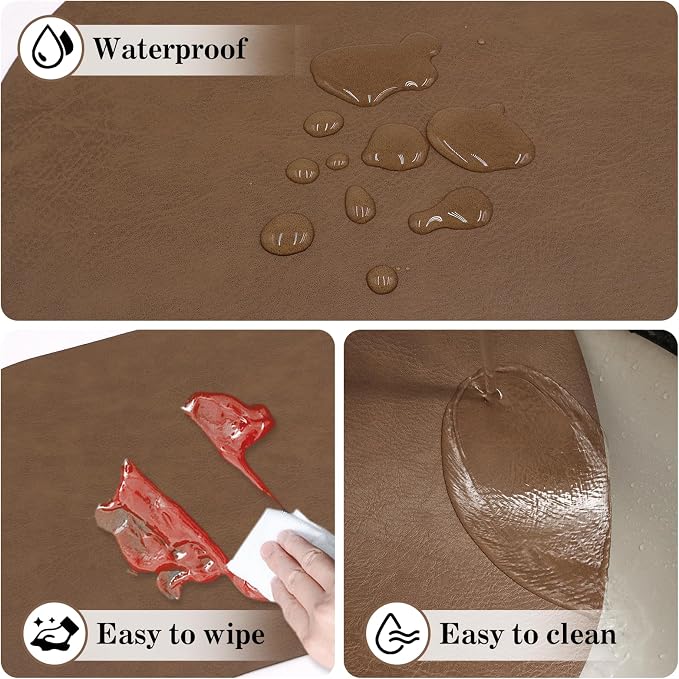 Faux Leather Placemats Set of 4