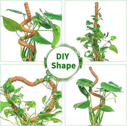 2 Pack 28 Inch Moss Pole Monstera Plant Support, Coir Moss Poles