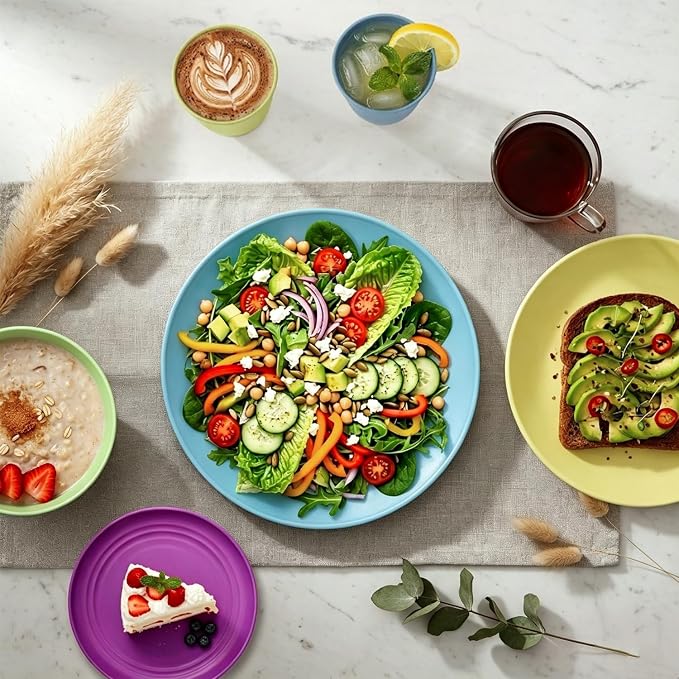 Kitchen Wheat Straw Dinnerware Set | Service