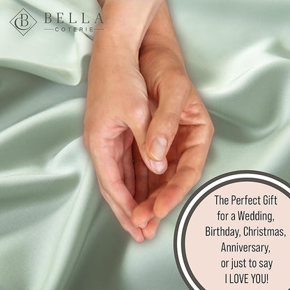 Bella Coterie Luxury Bamboo Viscose King Size Sheet Set | 100% Organically Grown | Ultra Soft | Cooling for Hot Sleepers | 18" Deep Pocket [Sea Glass]