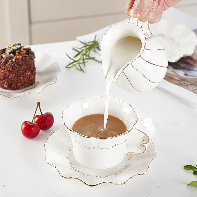 DUJUST Tea Cups and Saucers