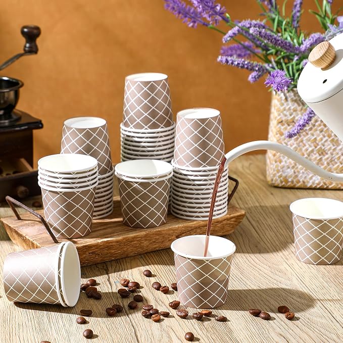 Rtteri 300 Pcs Count 3 oz Disposable Coffee Cups Disposable Espresso Cups Small