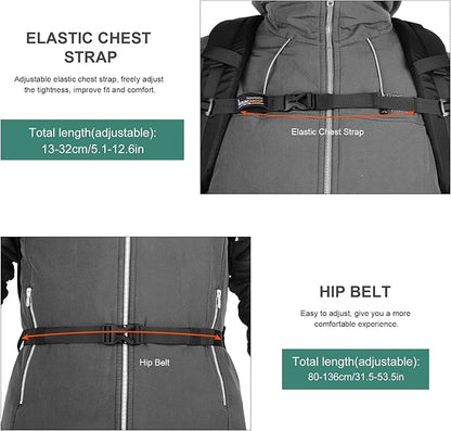 MOUNTAINTOP Hiking Backpack,25L Camping Backpack, Men Women Hiking Daypack Lightweight Travel Backpack for Camping Climbing Skiing Cycling