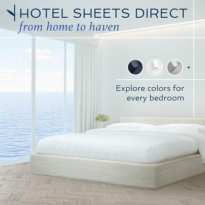 Hotel Sheets Direct 4 Piece Bed Sheet Set Full Size, 100% Viscose Derived from Bamboo Sheets Set with 2 Pillowcases, Cooling & Breathable Luxury Bedding, Moisture-Wicking & Silky Soft, Dark Gray