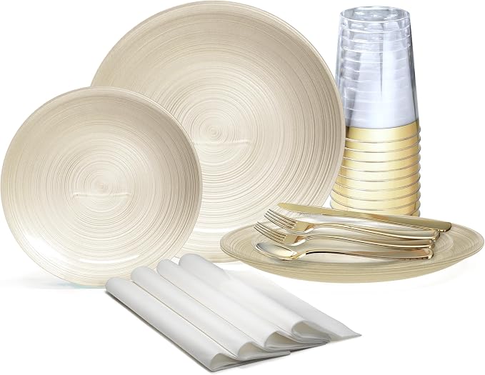 " OCCASIONS " 640pcs set-Wedding Party Disposable Plastic Plate Set -80 x 10''