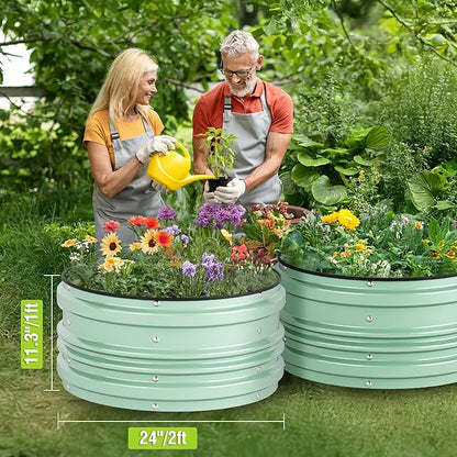 WORKPRO 3Pcs 2x2x1ft Galvanized Raised Garden Bed Set, Rust & Corrosion