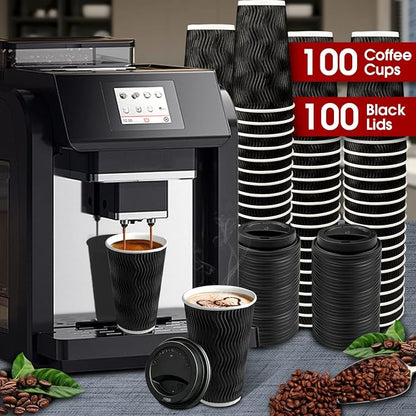 Ginkgo 100 Pack 16 oz Disposable Insulated Coffee Cups