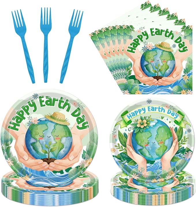 Rakuto Happy Earth Day Decorations, Environmental Protection Themed Decor