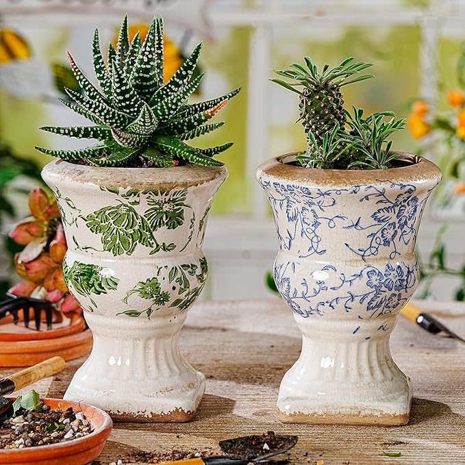 Sungmor Small Ceramic Urn Planter