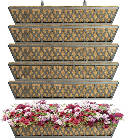 6 Pack 30 Inch Window Boxes Planters Railing Planter Box
