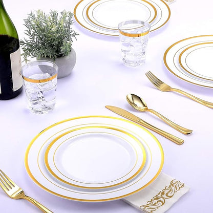FOCUSLINE 175 Count Gold Dinnerware Set