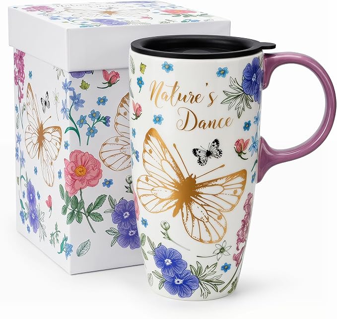 Topadorn Ceramic Travel Mug