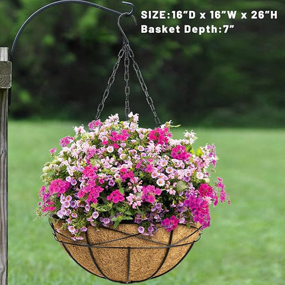 4 Pack 16 Inch Hanging Planters