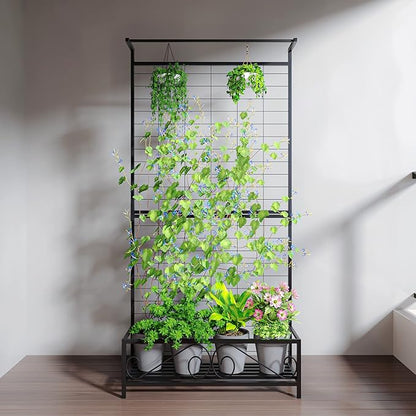 Zhongma Metal Planter with Trellis Raised Bed with Trellis