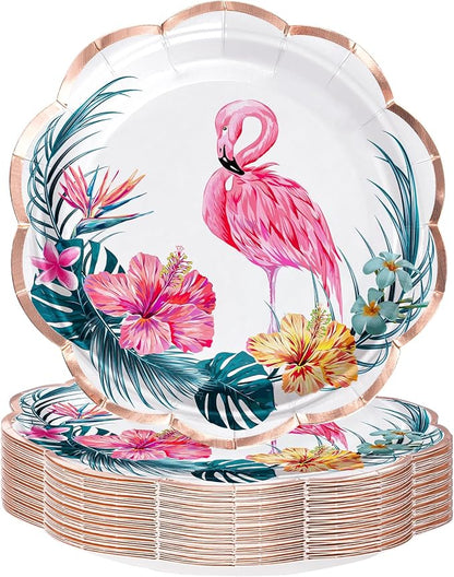 WRAPAHOLIC 25Pcs Summer Paper Plates