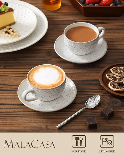 MALACASA 8 OZ Cappuccino Cups