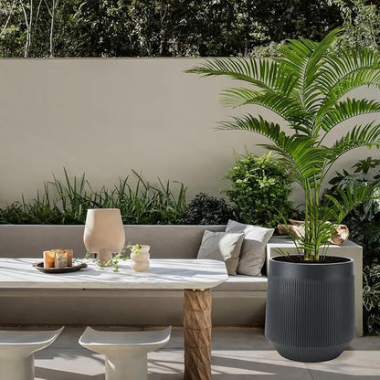 Plant Pots，Set of 2 Plastic Large Pots