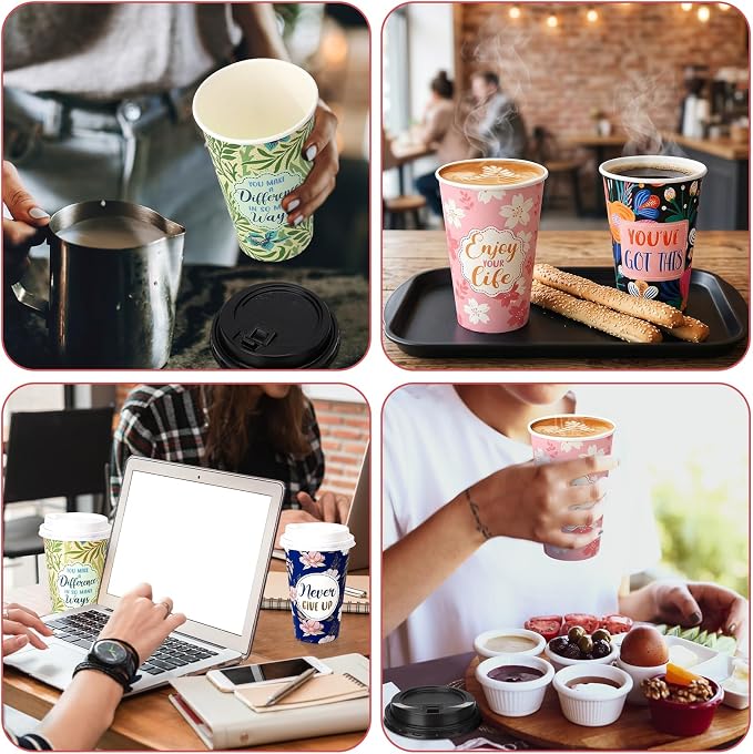 50 Pack 16 oz Disposable Coffee Cups